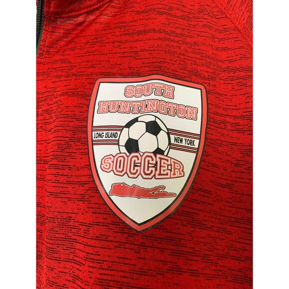 South Huntington Soccer Club Pennant Sportswear Red Quarter Zip Pullover XL - Picture 2 of 6